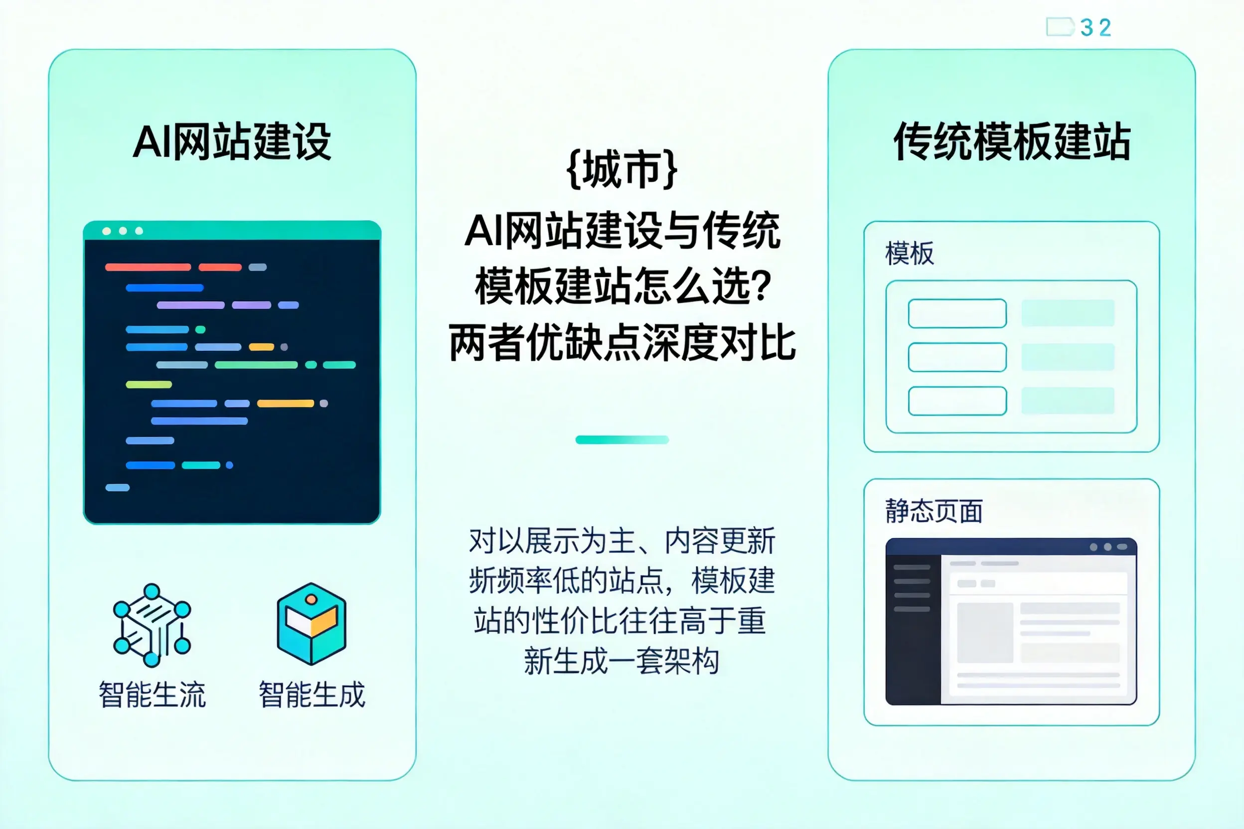 红河AI网站建设与传统模板建站怎么选？两者优缺点深度对比