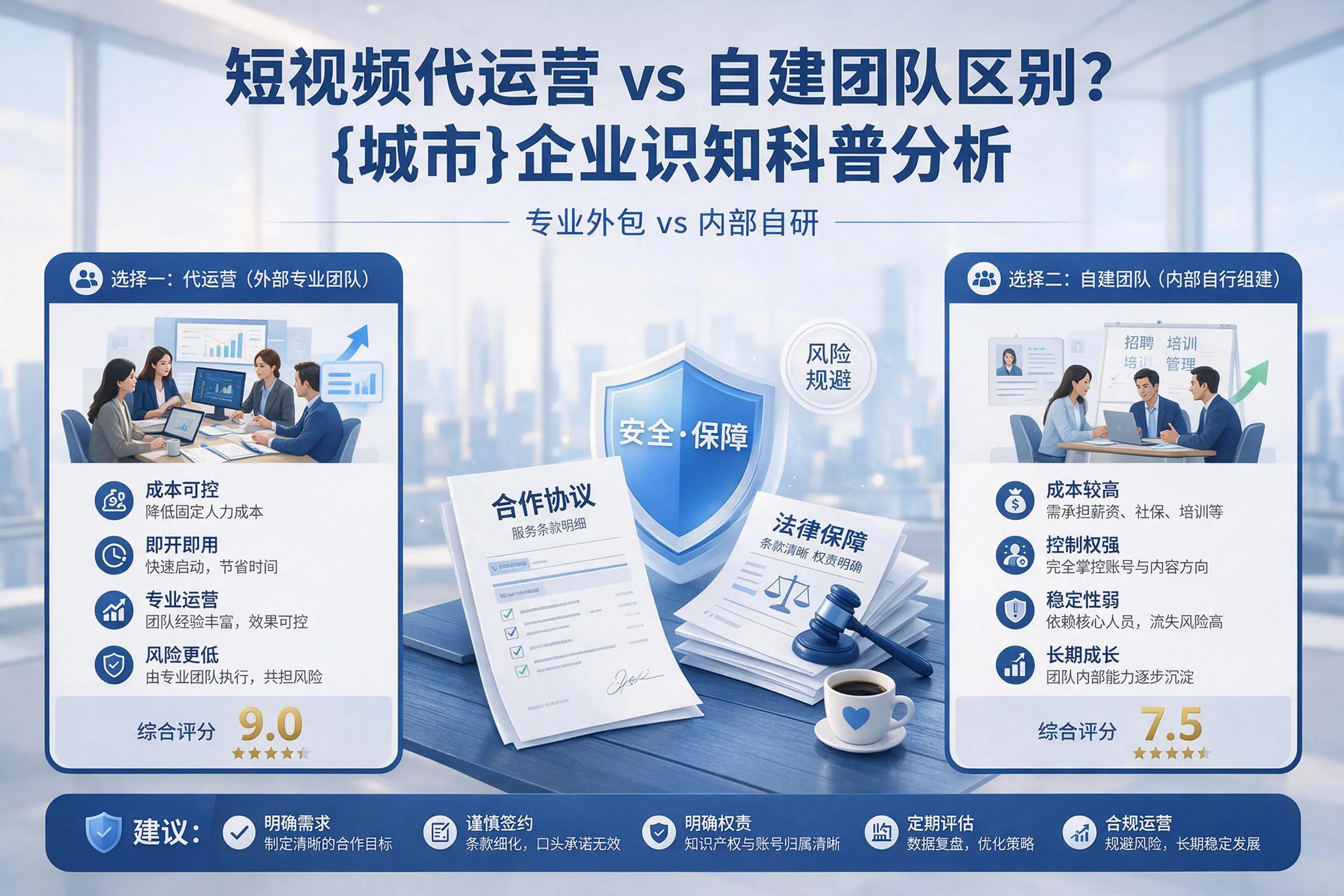 短视频代运营与自建团队区别？红河企业认知科普分析