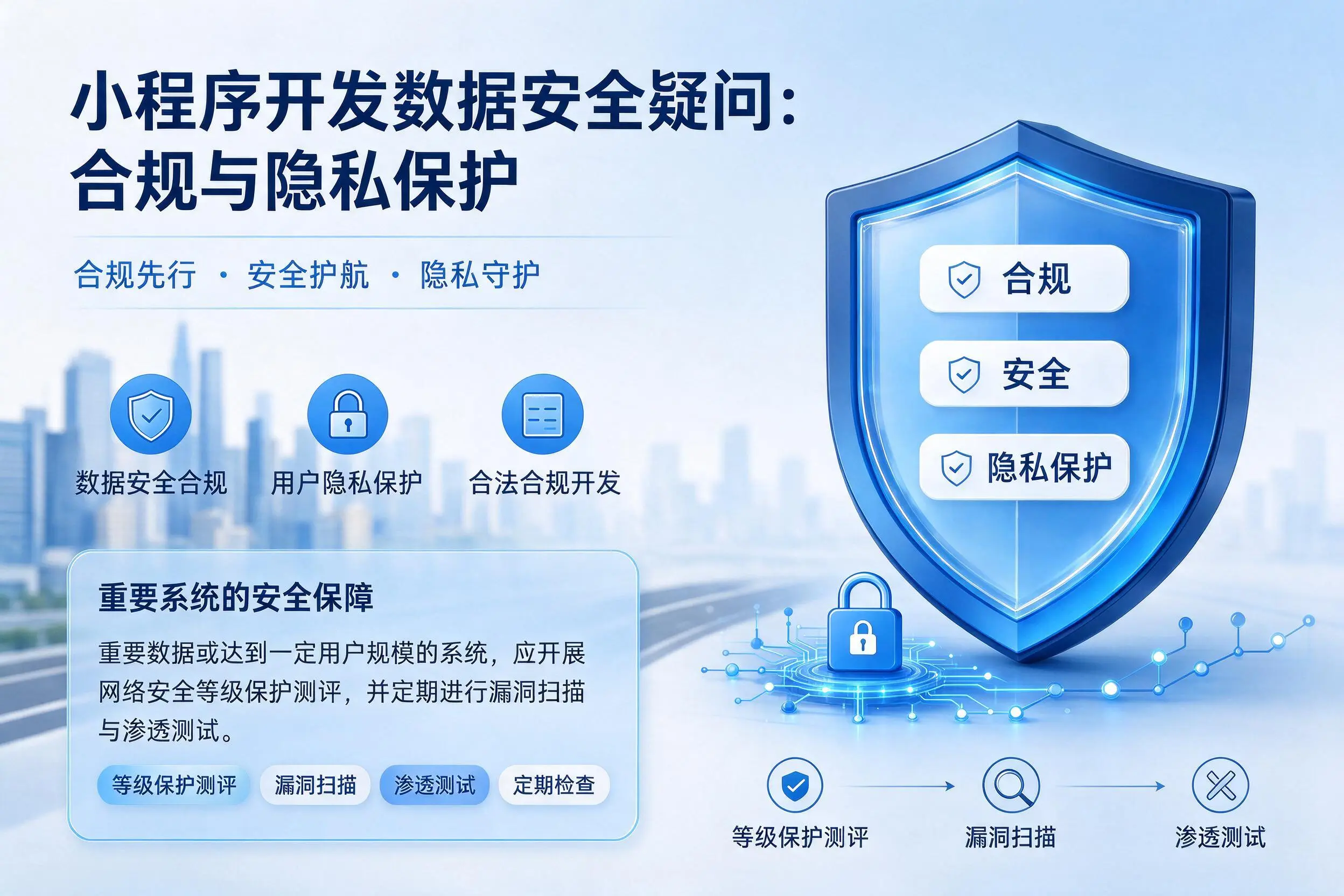 红河小程序开发数据安全疑问:合规与隐私保护