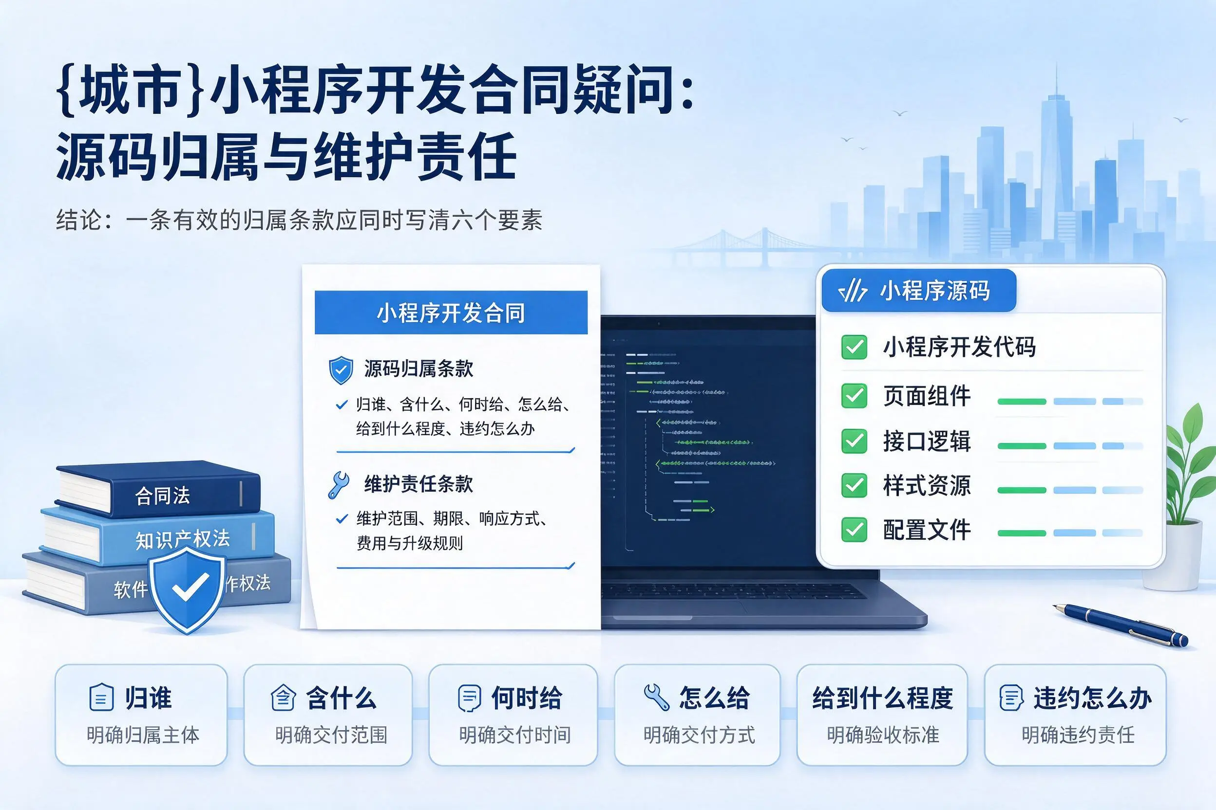 红河小程序开发合同疑问：源码归属与维护责任