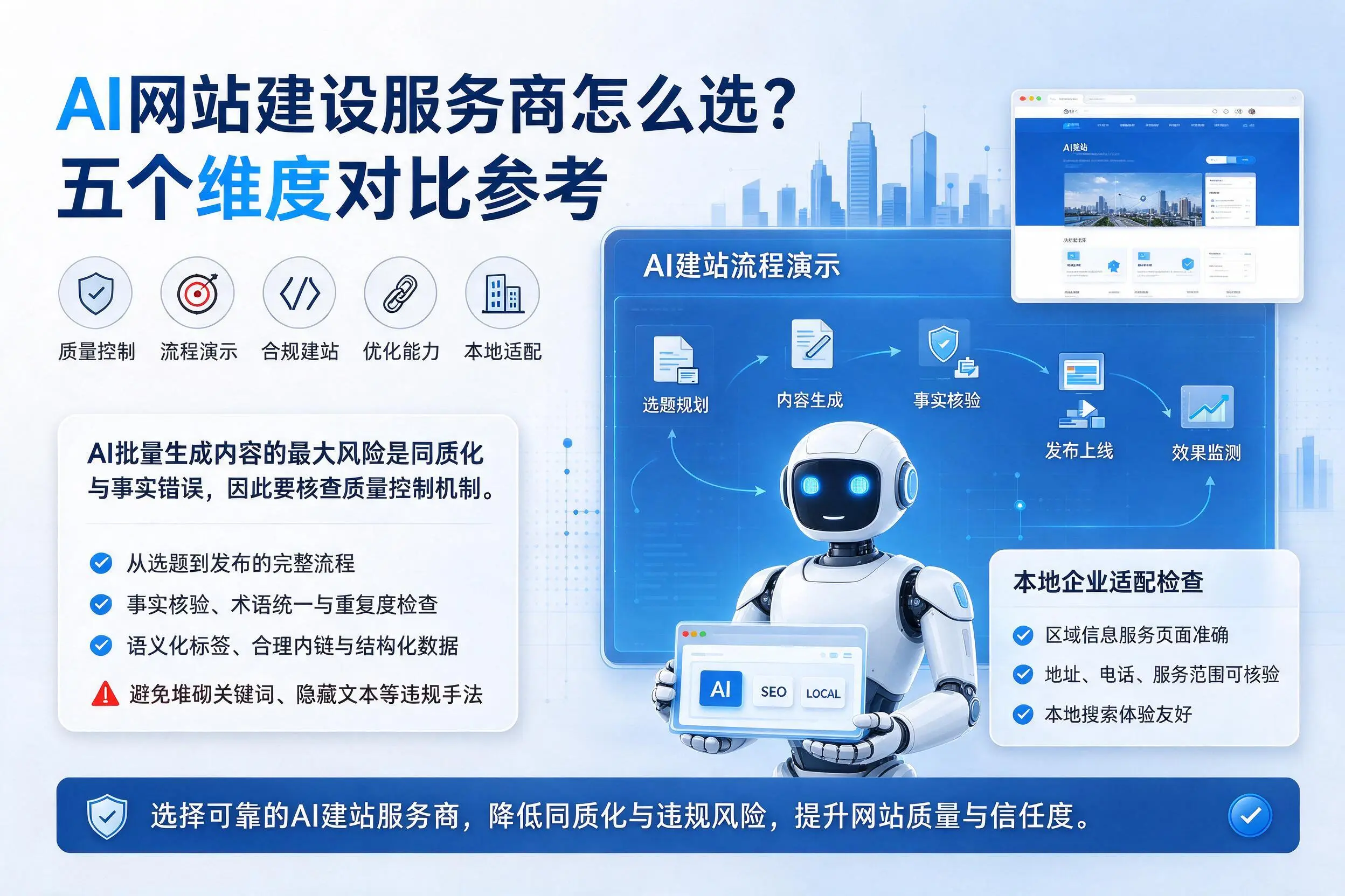 红河AI网站建设服务商怎么选？五个维度对比参考